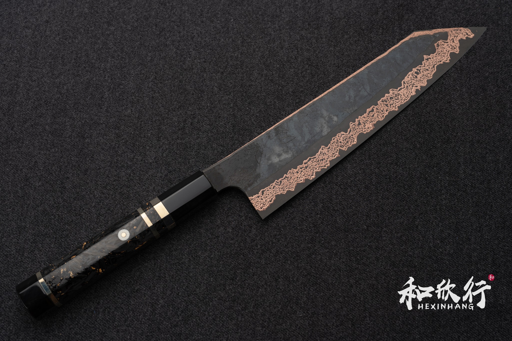 初心x 二唐喜悅ヨロコビ有色SLD 黑染仕上切付牛刀